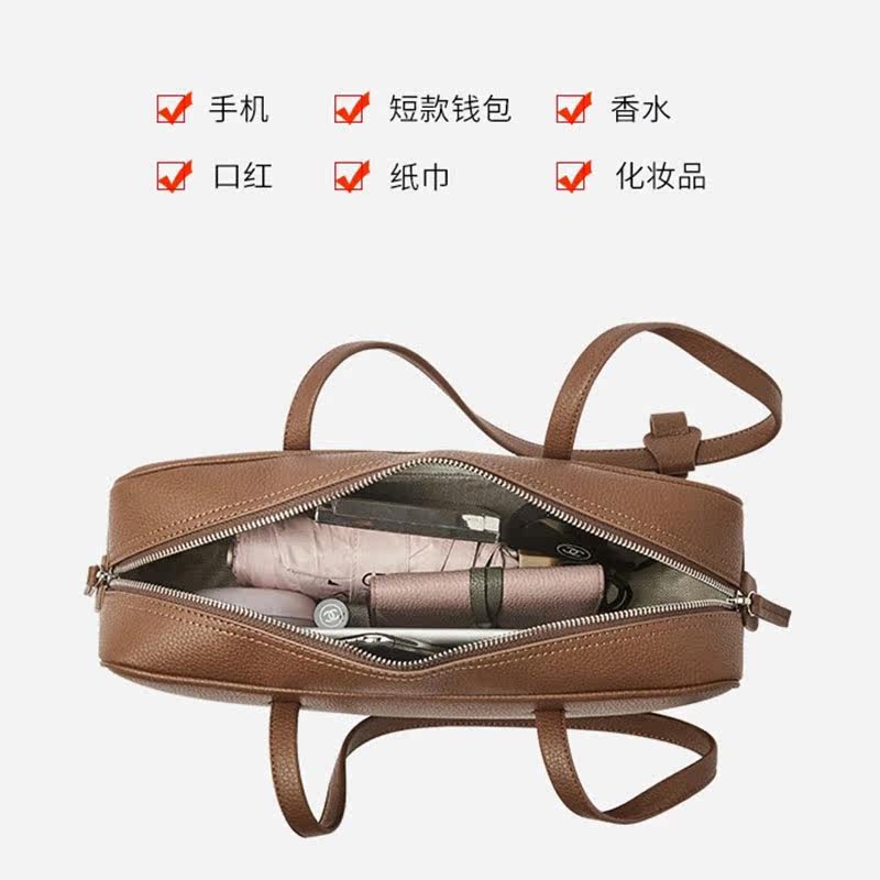 巫鹿可真牛皮法棍复古休闲枕头包包 oopslook巫鹿可女士包袋