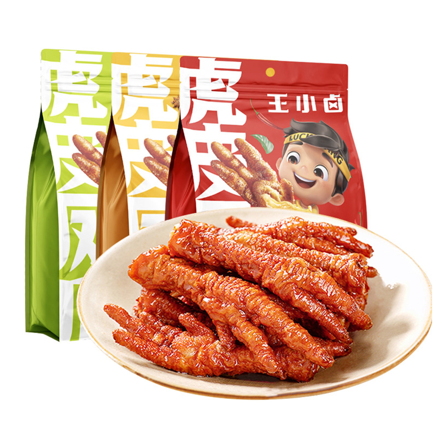 王小卤虎皮凤爪68g卤香椒麻脱骨鸡爪卤味香辣休闲零食搭配螺蛳粉,淘宝优惠券,粉丝福利购,淘宝优惠卷