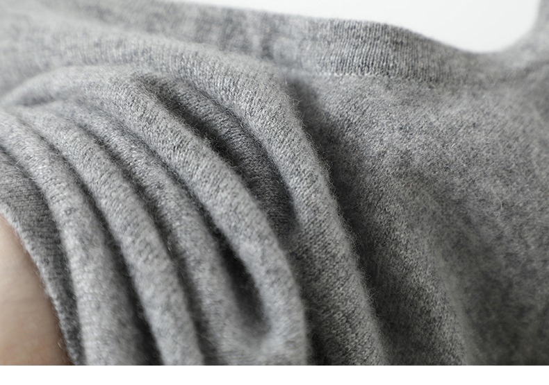 超模气质感!挂脖大圆领纯山羊绒衫女纯羊绒毛衣针织打底衫秋冬 - 图0