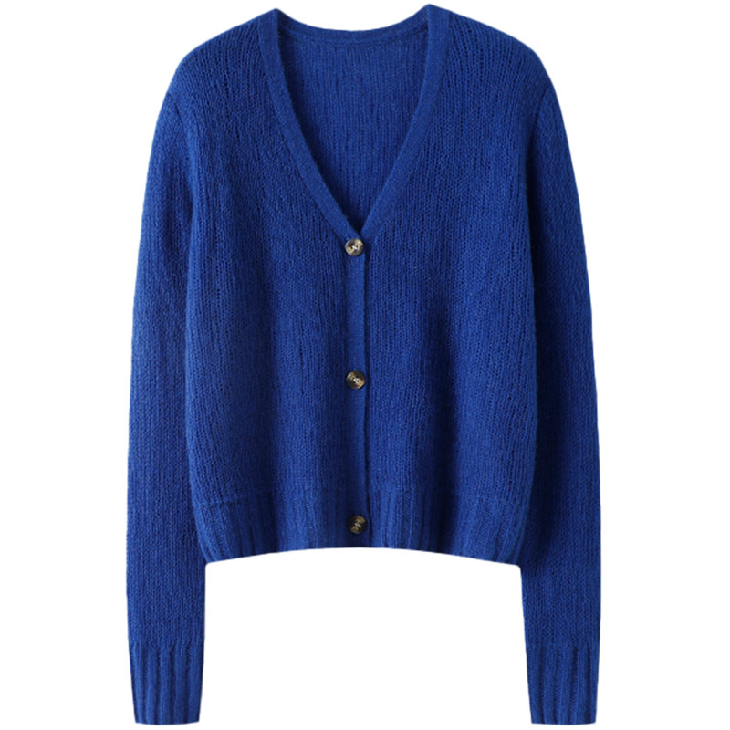 官方正品！松针V领100%山羊绒开衫女纯羊绒毛衣针织开衫外套秋冬,淘宝优惠券,粉丝福利购,淘宝优惠卷