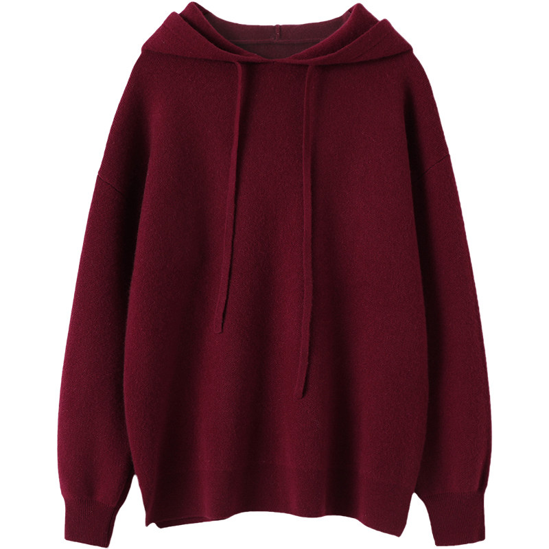 气质回归！加厚四平针连帽羊绒衫100纯羊绒女卫衣毛衣慵懒风秋冬,淘宝优惠券,粉丝福利购,淘宝优惠卷