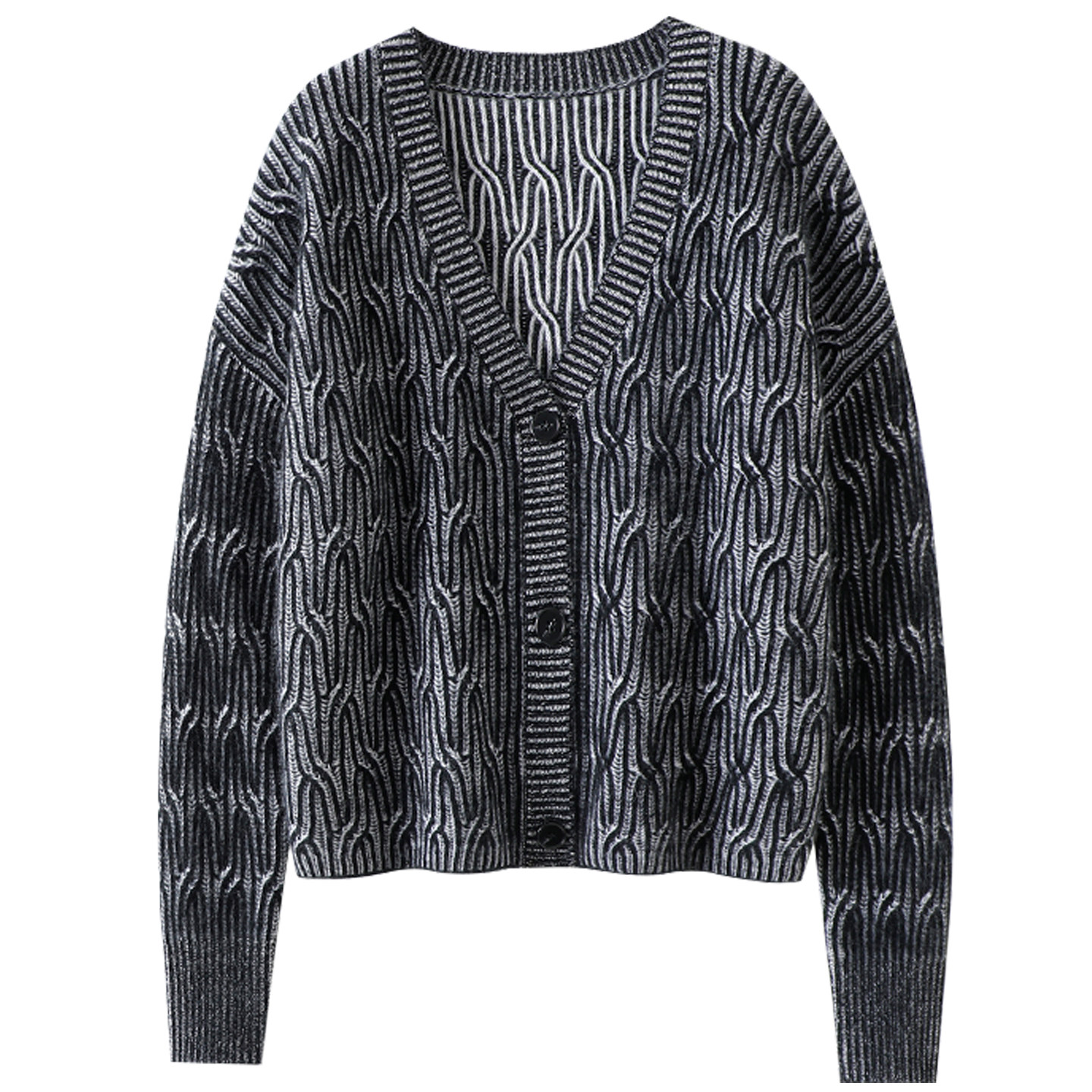 巨巨难做的美~意大利双色100%山羊绒开衫女纯羊绒毛衣针织外套厚,淘宝优惠券,粉丝福利购,淘宝优惠卷