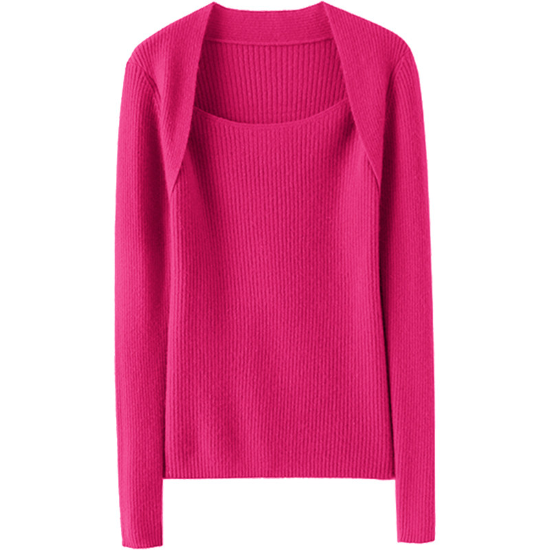 一眼注意到~显瘦方领100%羊绒衫女圆领纯羊绒毛衣针织打底衫秋冬,淘宝优惠券,粉丝福利购,淘宝优惠卷