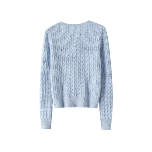 上身太显气质了！圆领100%纯山羊绒开衫女纯羊绒毛衣针织外套秋冬 - 图2