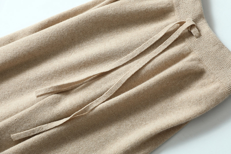 唯美气质大克重加厚纯山羊绒裤子 启超休闲裤