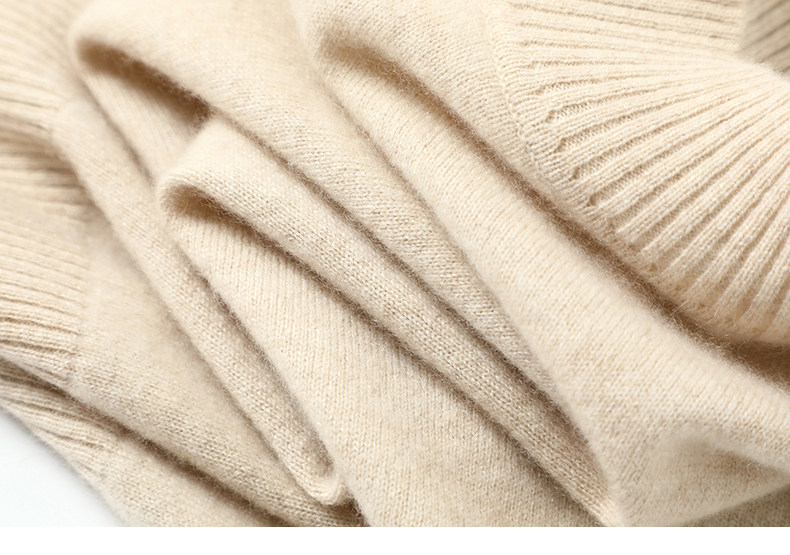 心爱的小心机！拼色露肩半高领羊绒衫女纯羊绒毛衣针织衫秋冬新款,淘宝优惠券,粉丝福利购,淘宝优惠卷