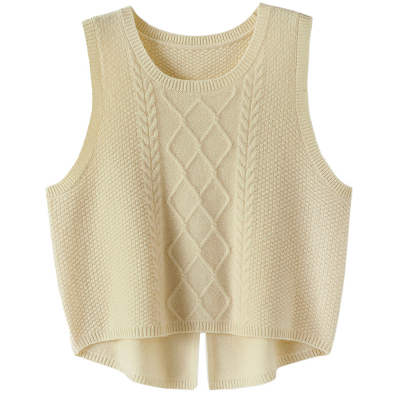 启超原版型赞！加厚100%羊绒衫女马甲后开叉纯羊绒针织打底衫秋冬,淘宝优惠券,粉丝福利购,淘宝优惠卷