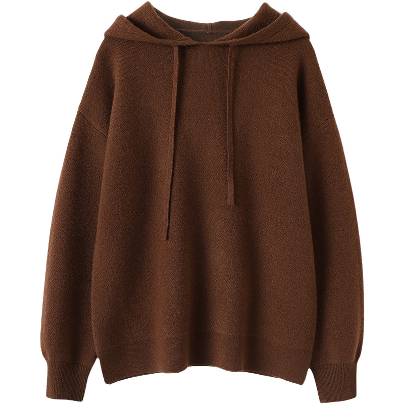 多面气质！加厚四平针连帽羊绒衫100纯羊绒女卫衣毛衣慵懒风秋冬,淘宝优惠券,粉丝福利购,淘宝优惠卷