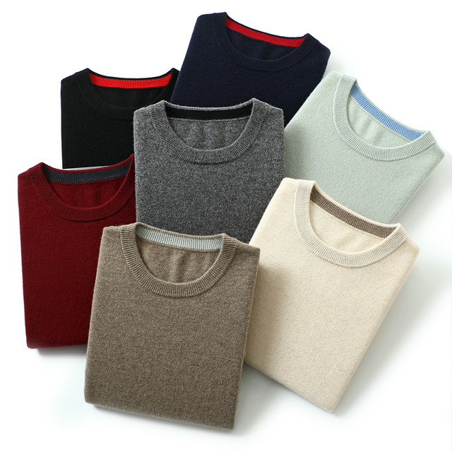 Qichao men's high-end 100% pure cashmere shirt