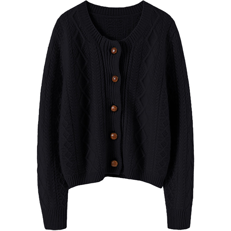 满级气质！复古奶奶风100%山羊绒开衫女纯羊绒毛衣针织衫加厚外套,淘宝优惠券,粉丝福利购,淘宝优惠卷