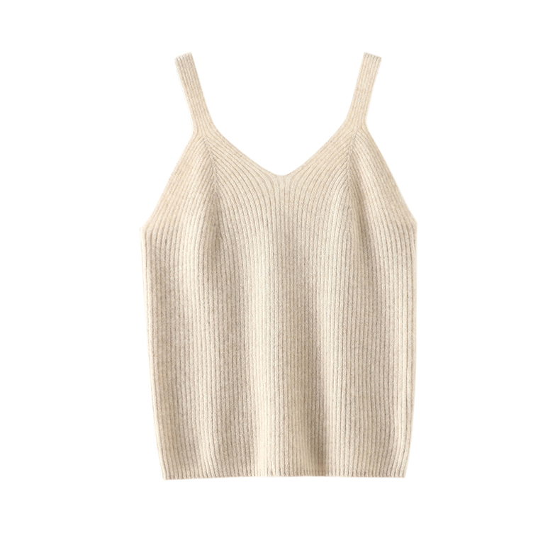 大美版型！弹力坑条羊绒吊带背心女纯羊绒毛衣针织吊带内搭外穿,淘宝优惠券,粉丝福利购,淘宝优惠卷