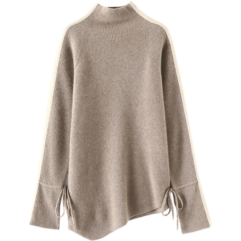 版型好看的晕S！加厚羊绒衫女纯羊绒毛衣女高领宽松不对称设计冬,淘宝优惠券,粉丝福利购,淘宝优惠卷