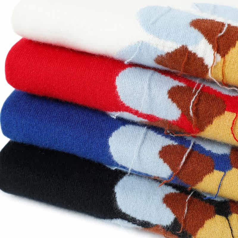 太美了吧！圆领100%纯山羊绒衫女宽松纯羊绒毛衣针织衫秋冬新款,淘宝优惠券,粉丝福利购,淘宝优惠卷