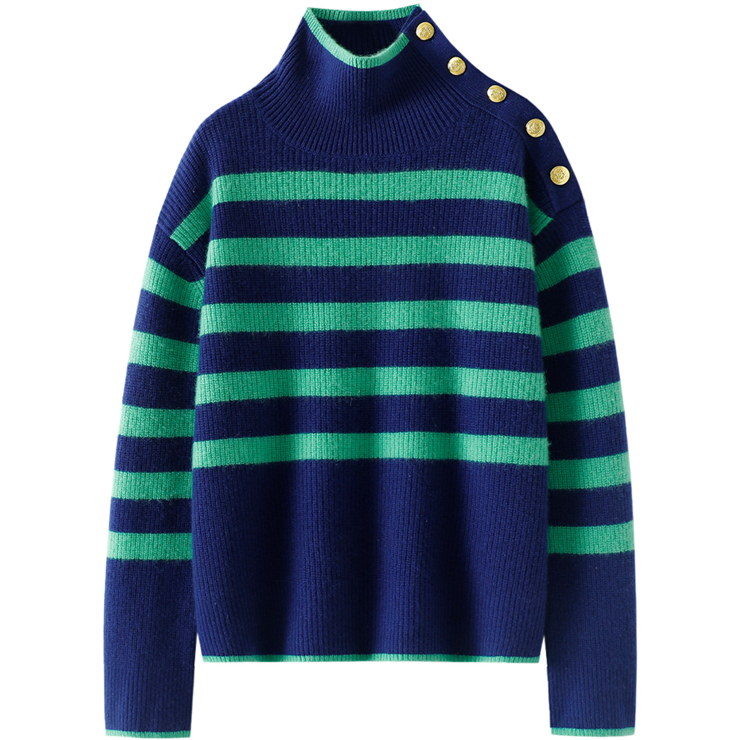 优雅时尚结合~新款加厚100%纯山羊绒衫女高领可开纯羊绒毛衣宽松,淘宝优惠券,粉丝福利购,淘宝优惠卷