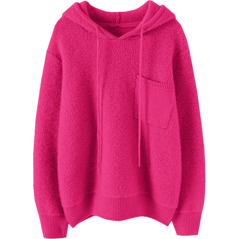 这个质感爱到不行！圈圈绒加厚山羊绒帽衫女羊绒衫连帽纯羊绒毛衣,淘宝优惠券,粉丝福利购,淘宝优惠卷