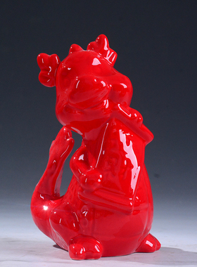 招手卡通桌面动物现代简约办公室