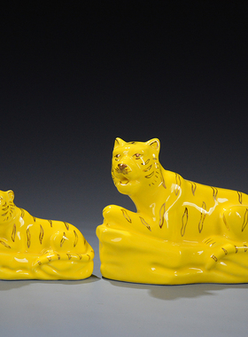 黄色陶瓷动物招财风水客厅生肖鼠