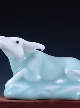 陶瓷生肖小兔子动物镇宅风水摆件