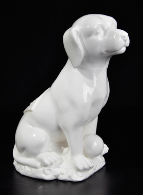 白色陶瓷生肖猴子摆件招财风水补角镇宅瓷器可爱客厅办公室吉祥物