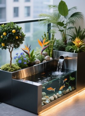 不锈钢成品一体循环流水鱼池