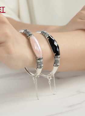 瑞红民族风女纯银手镯