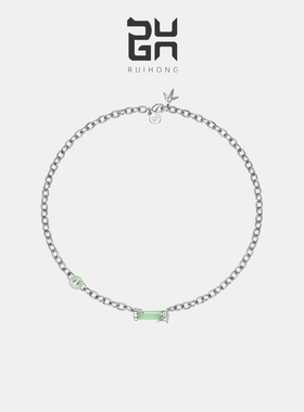 瑞红十字链新中式竹节项链