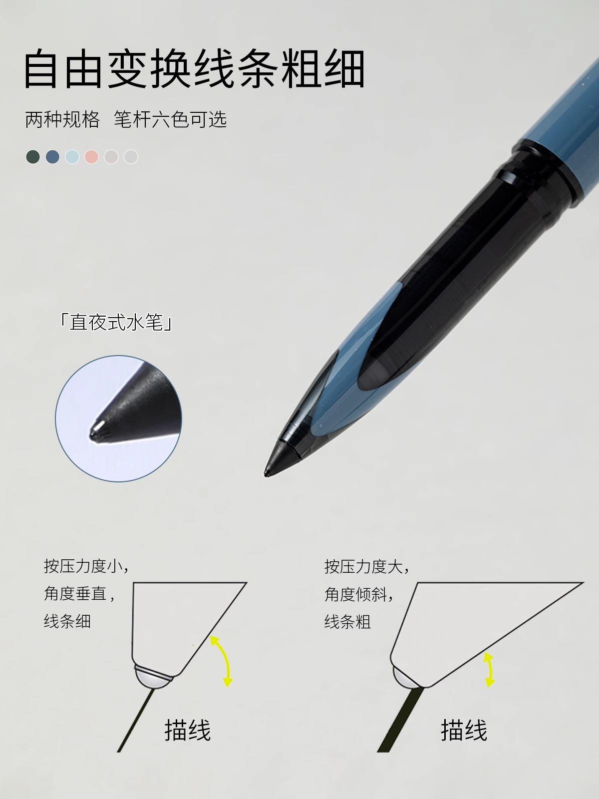 日本uni黑科技限定色签字笔三菱UBA-188C直液水笔自由控墨中性笔 - 图2