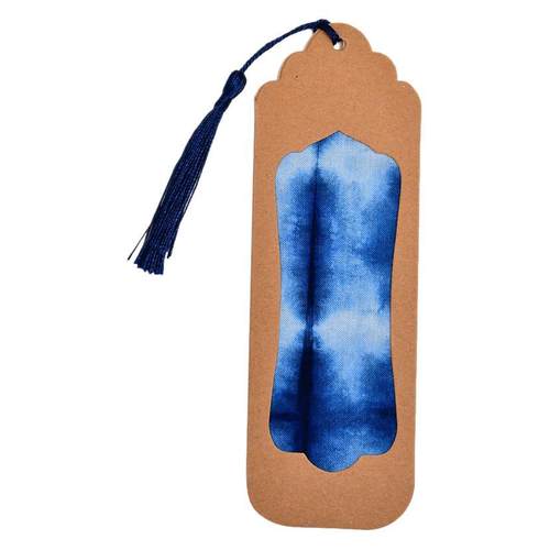 牛皮纸扎染空白diy书签套材料包布艺镂空学生手工扎染布文创国风 - 图2