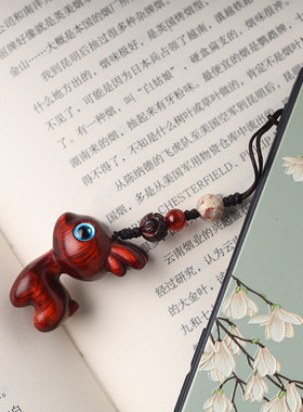 绿檀木呆萌小鹿包包挂件