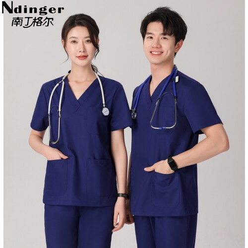 手术室外科洗手衣男女短袖刷手服手术衣口腔牙科美容医师服工作服 - 图3