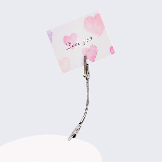 Ornament double-ended clip desktop vertical note holder