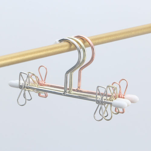 新品3/4/6/8分bjd娃娃用金属铁艺衣架15/20cm棉花娃娃小夹子裤架 - 图0