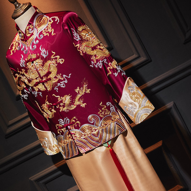 秀禾服男装2021年夏季新款龙凤褂 依鸾唐装