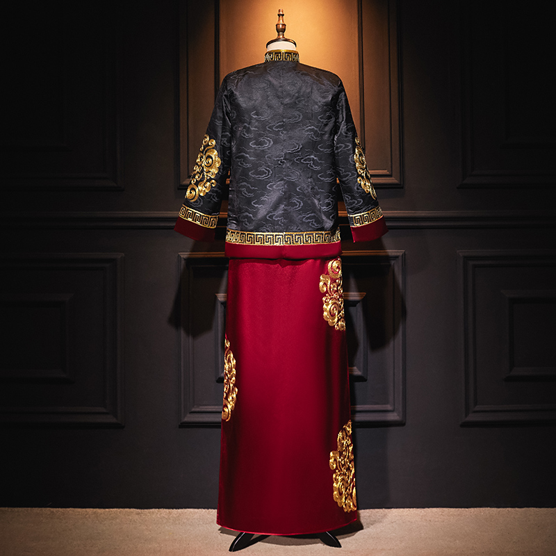 秀禾服男士2020秋季新款中式敬酒服 依鸾唐装