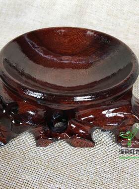 Solid Wood gourd base wooden egg holder crystal ball egg