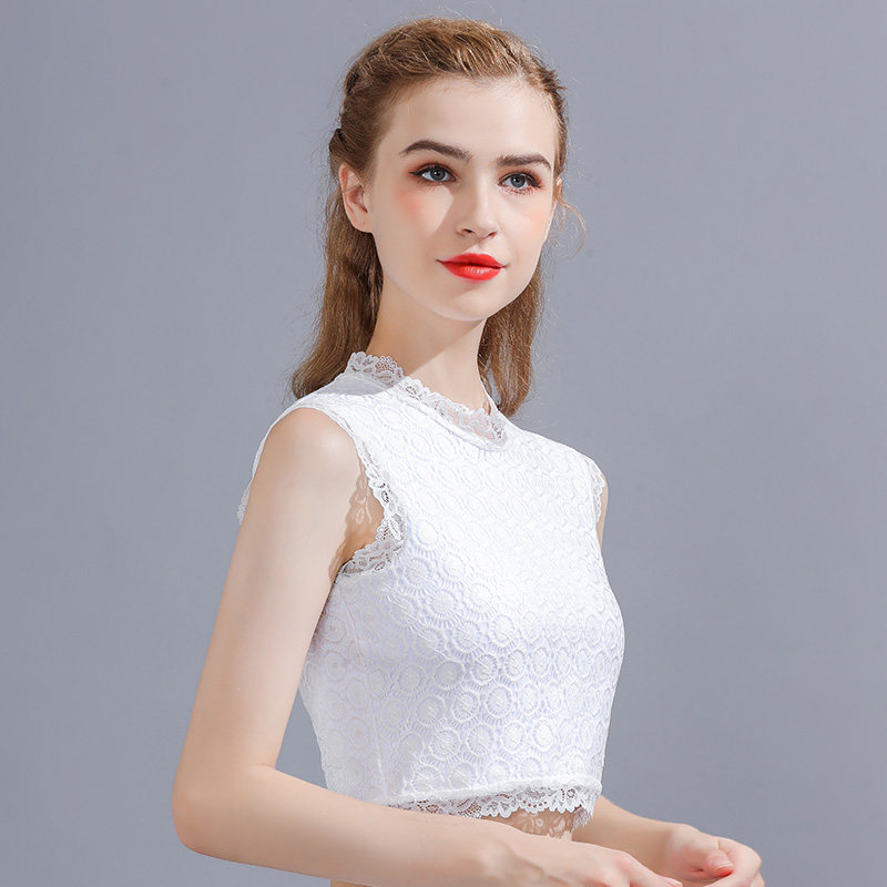 半截蕾丝加绒加厚无袖吊带打底衫 悦吻背心吊带