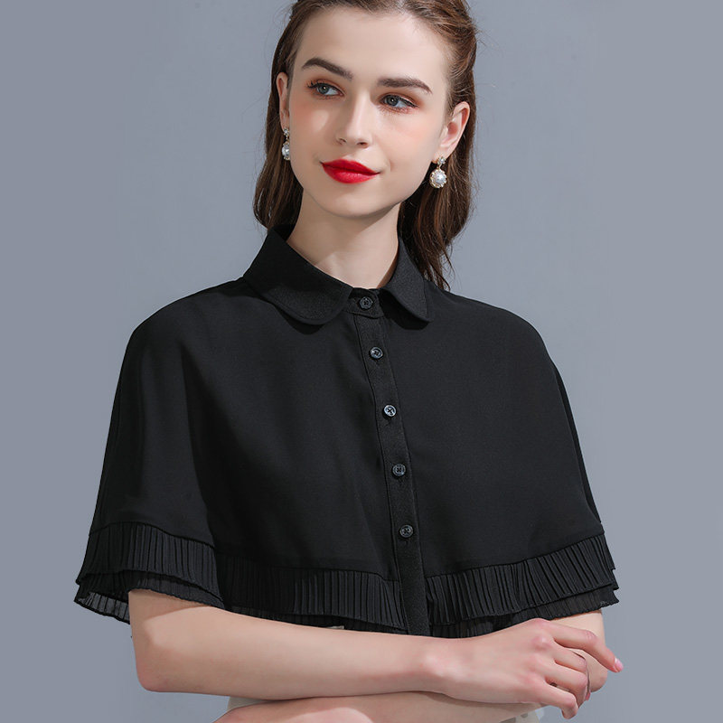 雪纺斗篷夏季配裙子外搭防晒罩衫 悦吻短外套