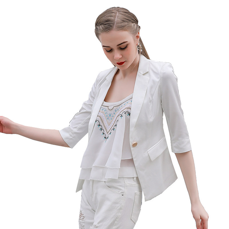 2023夏季新款chic小西装外套气质ol 悦吻西装