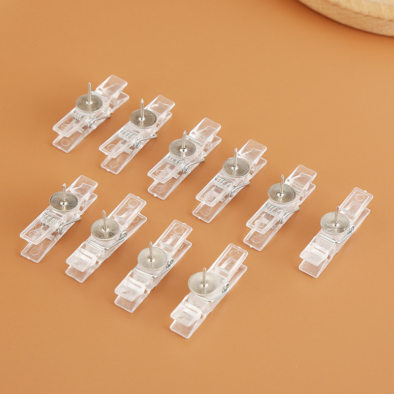 软木板毛毡照片墙装饰用塑料/原木工字钉夹子,淘宝优惠券,粉丝福利购,淘宝优惠卷