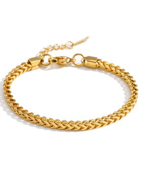 Square Keel Chain Bracelet for Women,Stainless Steel Gold Co