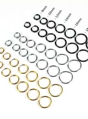 1 Pair Stainless Steel Round Hoop Earrings For Women 2.5mm T