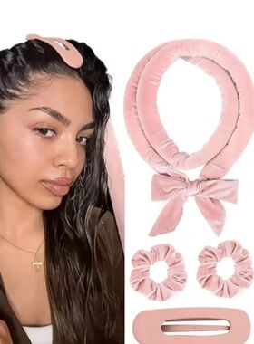 Heatless Hair Curler Set with Satin Bonnet No Heat Sleep in