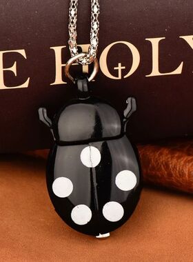 Fashion Multi-color Ladybug Pocket Watch Lightweight with Ch