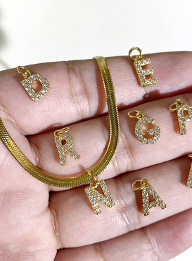 Personalized diy Name Necklace for Women Initial Letter Pend