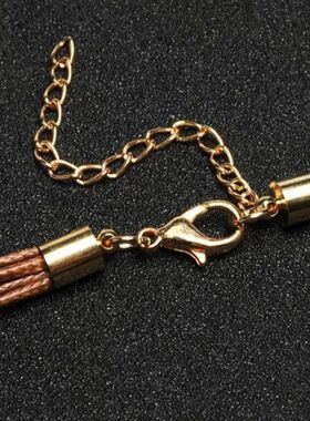 New Bohemian Style Rope Chain Leaf Feather Pattern Pendant f