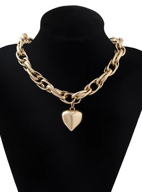 Ingemark High Quality Punk Big Heart Pendant Necklace Women