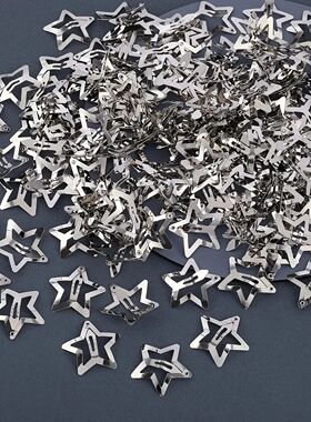 5/15/30/60/100/200pcs Y2K Silver Star Hair Clips for Girls M