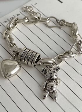 100% Solid 925 Sterling Silver Retro Bracelet for Women Men