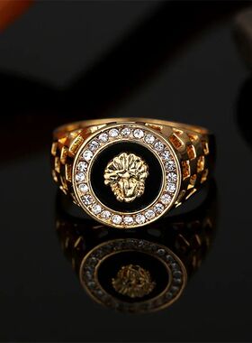 Creative Medusa Ring for Men Inlaid with ZirconDomineering R