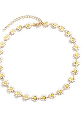 Daisy Colorful Necklace Women Bohemian Charm 18k Gold Plated